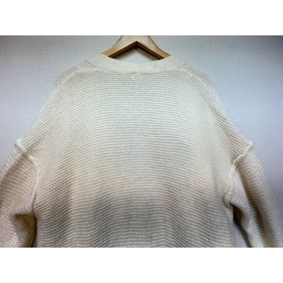 Aerie Womens Open-Front Knit Cardigan Sweater Size S Ivory Long Sleeves Casual - Picture 8 of 10